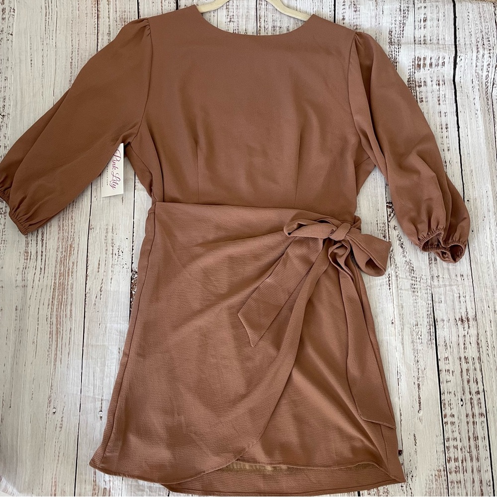 Super cute brown wrap dress
